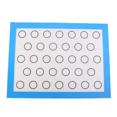 Nonstick Silicone Baking Mat Oven Pastry Liner Macaron Cake Cookie Sheet Kitchen (Blue)