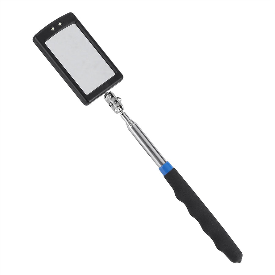 Telescoping LED Lighted Flexible Adjustable Inspection Mirror 360 Degree Swivel Extend Tool