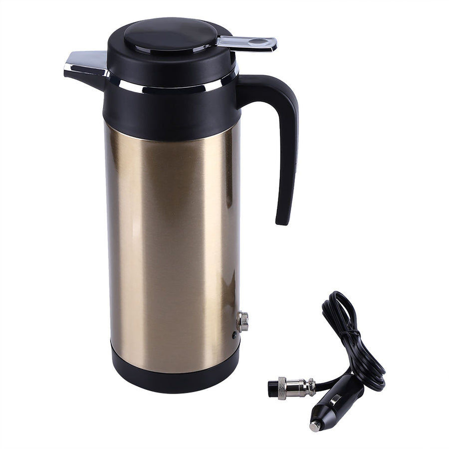 850mL 12V Portable in Car Stainless Steel Electric Heating Cup Boiling Water Bettle Travel Use