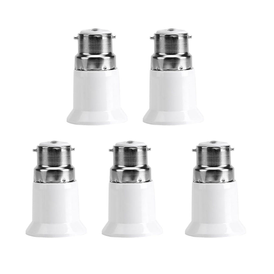5pcs B22 Male to E27 Female Socket Base Bulb Adapter Converter Lamp Holders