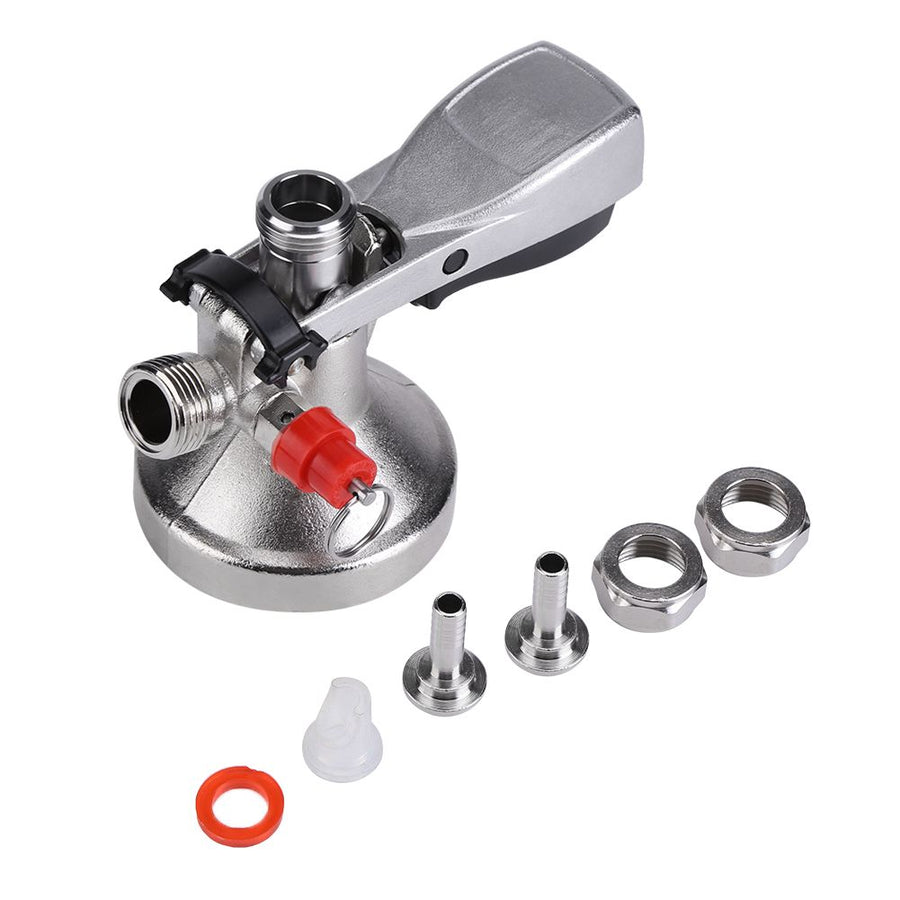 G Type Keg Stainless Steel Coupler Draft Beer Dispenser Brew w Air Valve Home