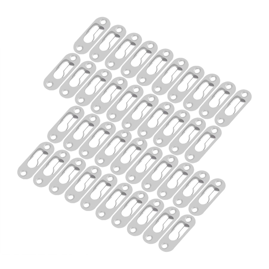 40 Pcs Silver Tone Metal Keyhole Hanger Fasteners for Picture Frames Hang Wall Indoor