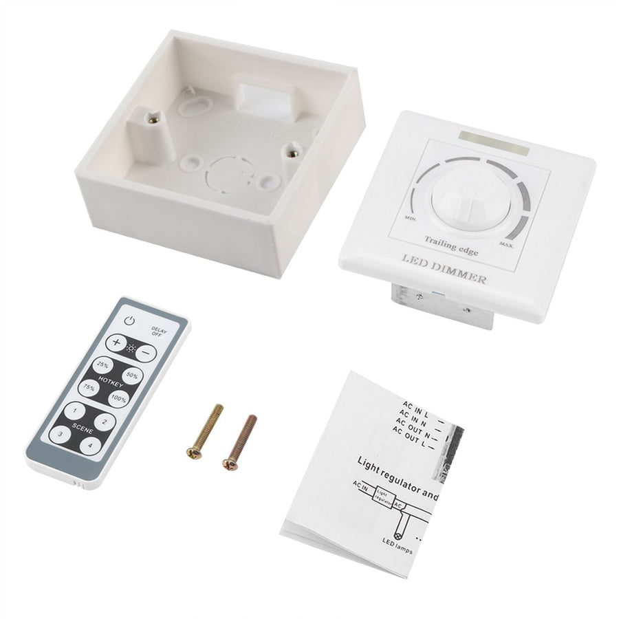LED Light Adjustable Dimmer Switch Brightness Control IR Remote Controller 200W(220V)