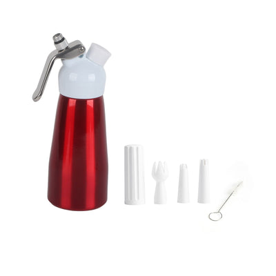 250mL Portable Red Aluminum Whipped Dessert Cream Butter Dispenser Whipper Foam Maker