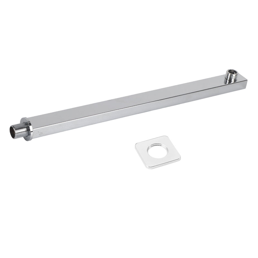 16 Inch Long Polished Stainless Steel Wall Mounted Shower Head Extension Showers Arm