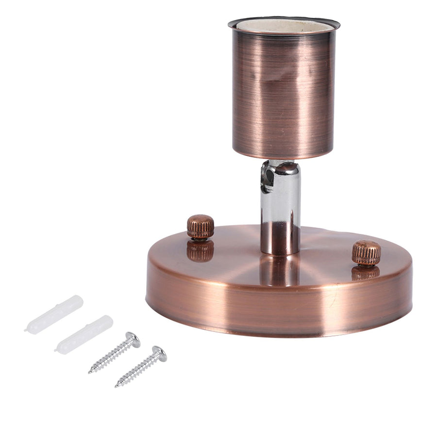 E27 Modern Vintage Ceiling Light Wall Lamp Bulb Holder Socket 180° Rotating Red Bronze