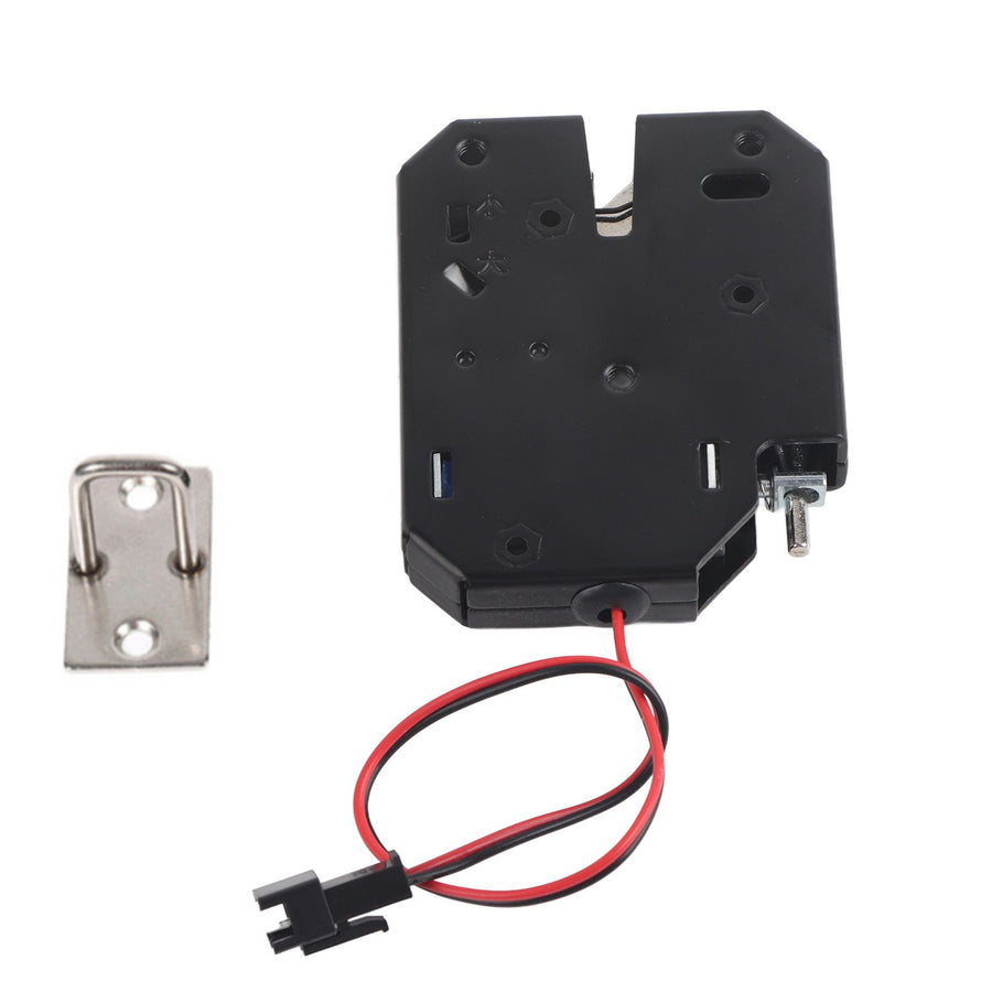 DC 12V 2A Electromagnetic Electric Control Cabinet Drawer Lockers Lock Latch Carbon Steel Black
