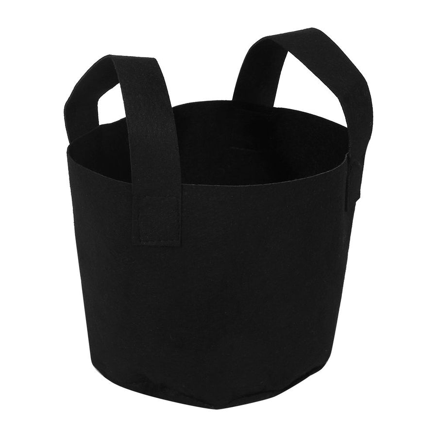 Black Plants Growing Bag Vegetable Flower Aeration Planting Pot Container (2 Gallon 18 x 20cm)