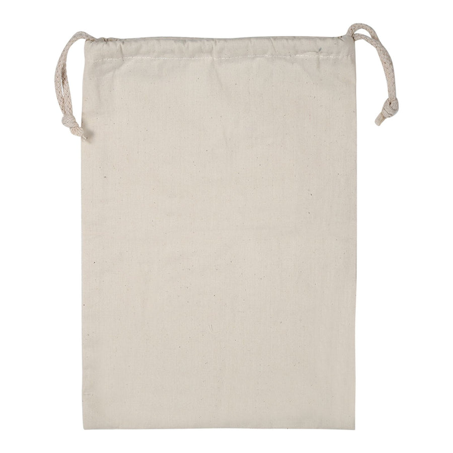 Household Plain Cotton Drawstring Storage Laundry Sack Stuff Bag for Travel Home Use 22 * 28CM