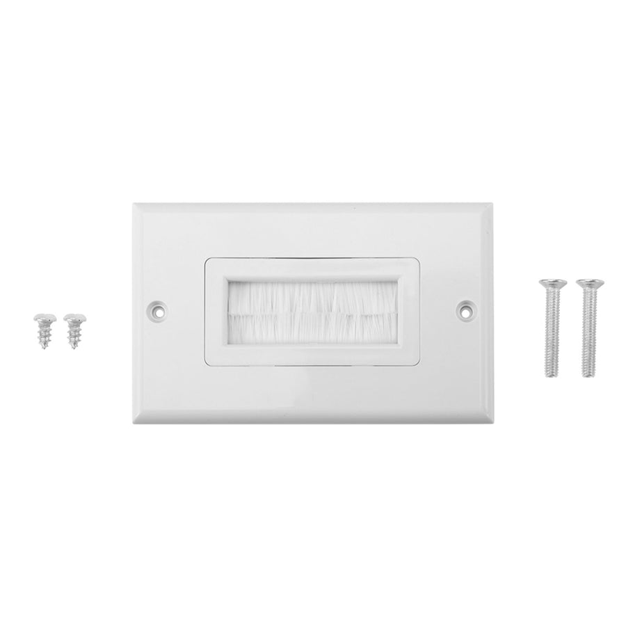 Plastic Anti dust Brush Cable Wall Plate Port Insert Cover Outlet Mount Multimedia Panel New #1