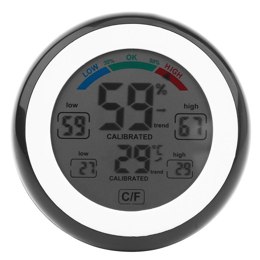 1Pc Creative Digital LCD Temperature Thermometer Hygrometer Electronic Humidity Meter (Black)