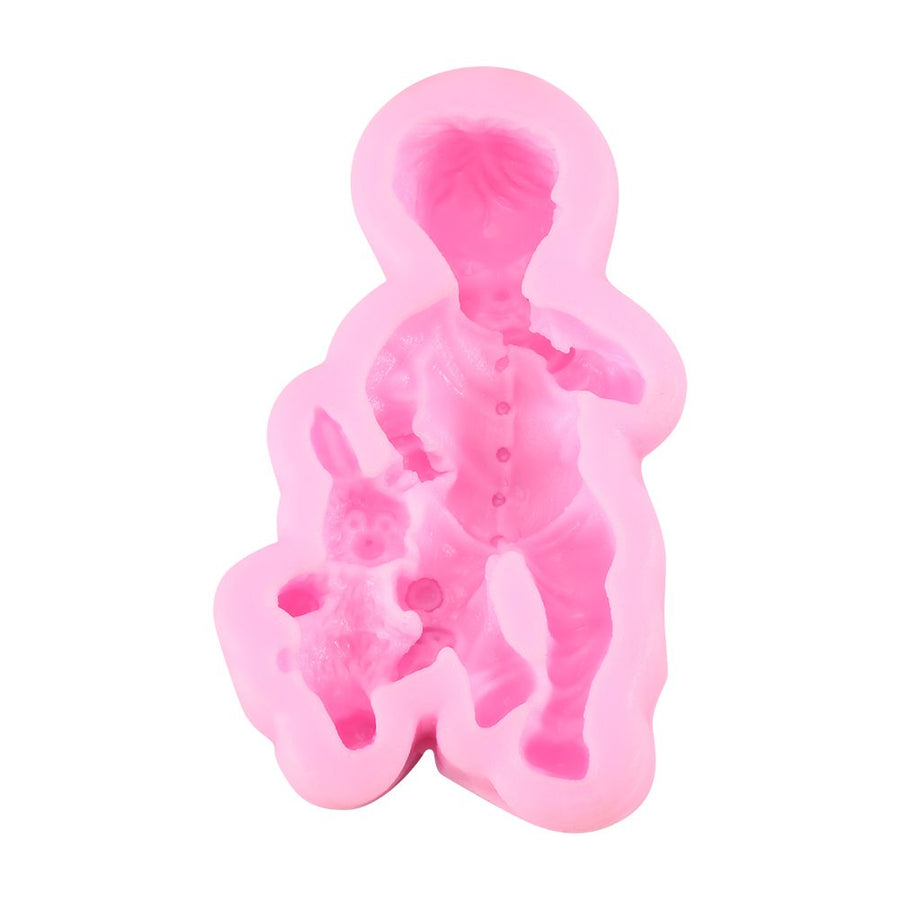 3D Silicone Fondant Cake Mold Creative Chocolate Sugarcraft Mould Decorating DIY Tool( Boy)