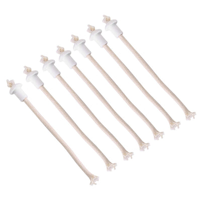 7Pcs Ceramic Holders Torch Wine Bottle Oil Candle Lamp Heat Resistant Kerosene Wick