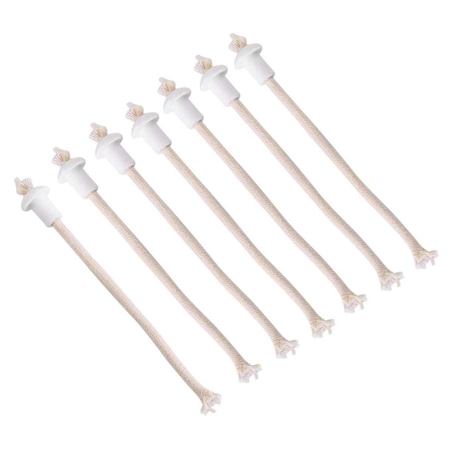 7Pcs Ceramic Holders Torch Wine Bottle Oil Candle Lamp Heat Resistant Kerosene Wick