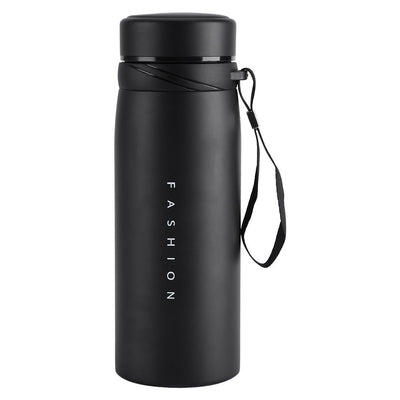 1Pc 900ml Stainless Steel Water Thermal Cup Tea Coffee Travel Drink Bottle (Black)
