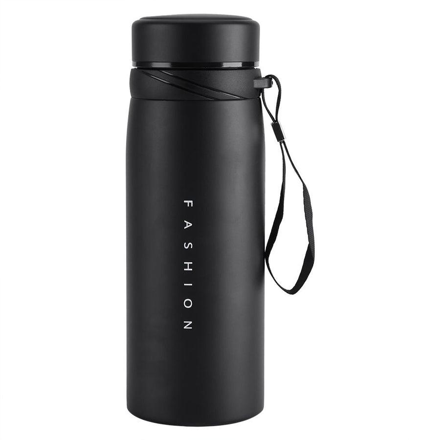 1Pc 900ml Stainless Steel Water Thermal Cup Tea Coffee Travel Drink Bottle (Black)