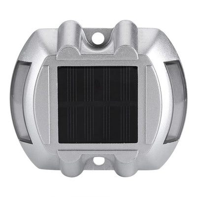 Casting Aluminum Solar Power Waterproof 6 LED Lamp Outdoor Road Driveway Pathway Light Red