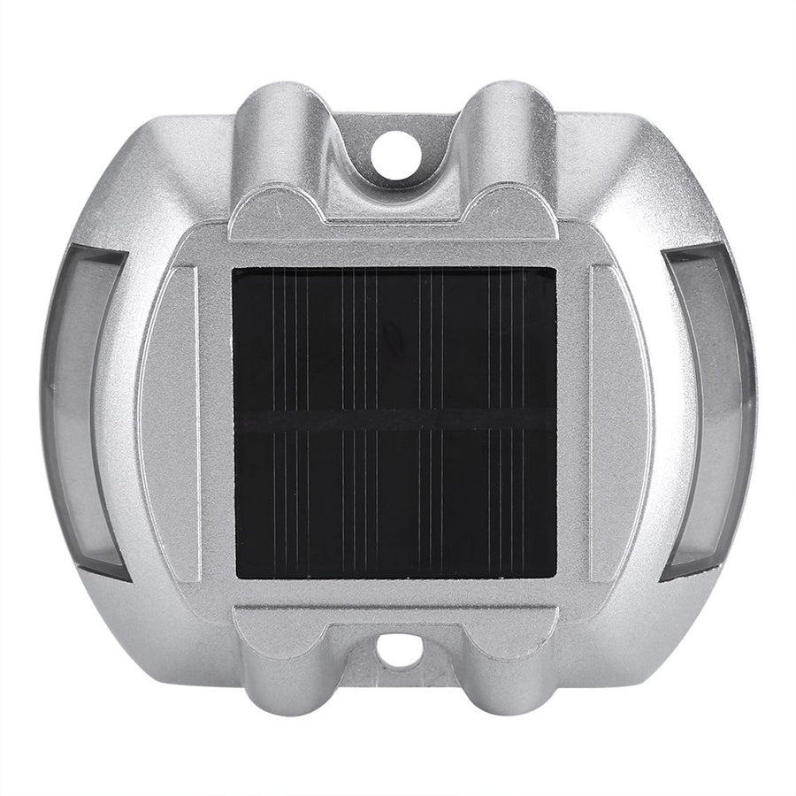 Casting Aluminum Solar Power Waterproof 6 LED Lamp Outdoor Road Driveway Pathway Light Red