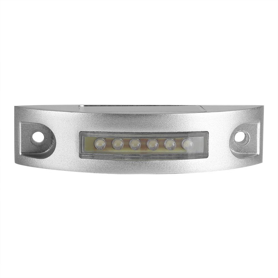 Casting Aluminum Solar Power 6 LED Waterproof Driveway Pathway Light Road Step Lamp White