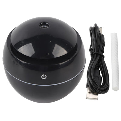 USB Essential LED Touch Aroma Ultrasonic Humidifier Oil Diffuser Air Purifier Black