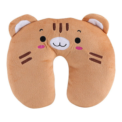 Animal Travel Neck PP Cotton Pillow Soft U Shaped Car Head Rest Toy Cushion Tiger