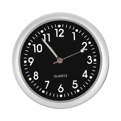 Mini Car Quartz Clock Digital Pointer Clocks Decoration with Night Light