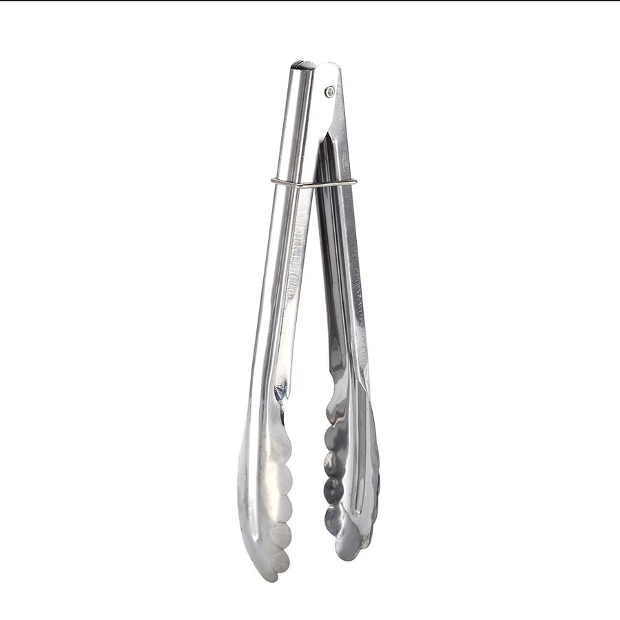 9" Stainless Steel BBQ Clip Buffet Food Tongs Bread Steak Kitchen Serving Clamp Tools