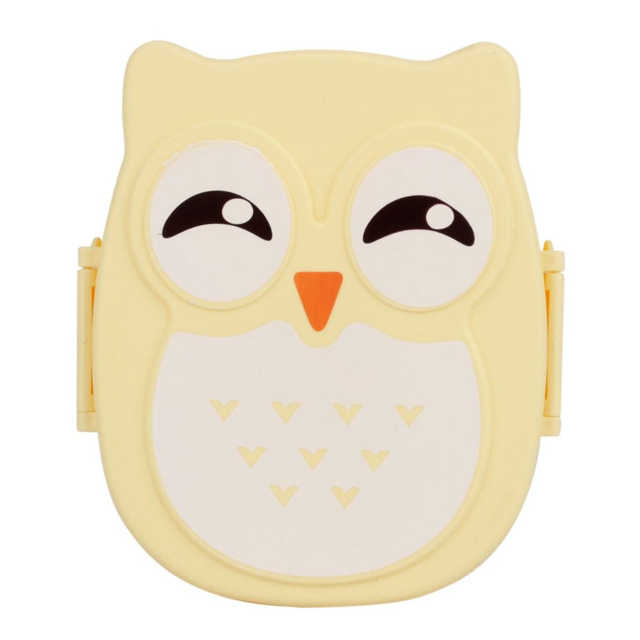 Plastic Portable Cartoon Owl Lunch Box Food Safe Microwave Storage Container