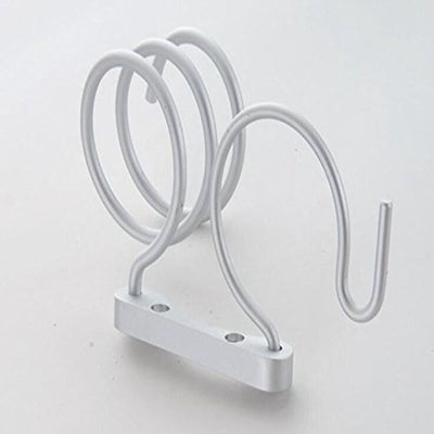 Hair Dryer Holder Stainless Steel Hair Dryer Holder Wall Hanging White High Load Capacity