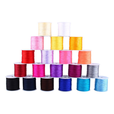 100M x 0.8mm Nylon Chinese Knot Cord Rattail Macrame Shamballa Thread String Red
