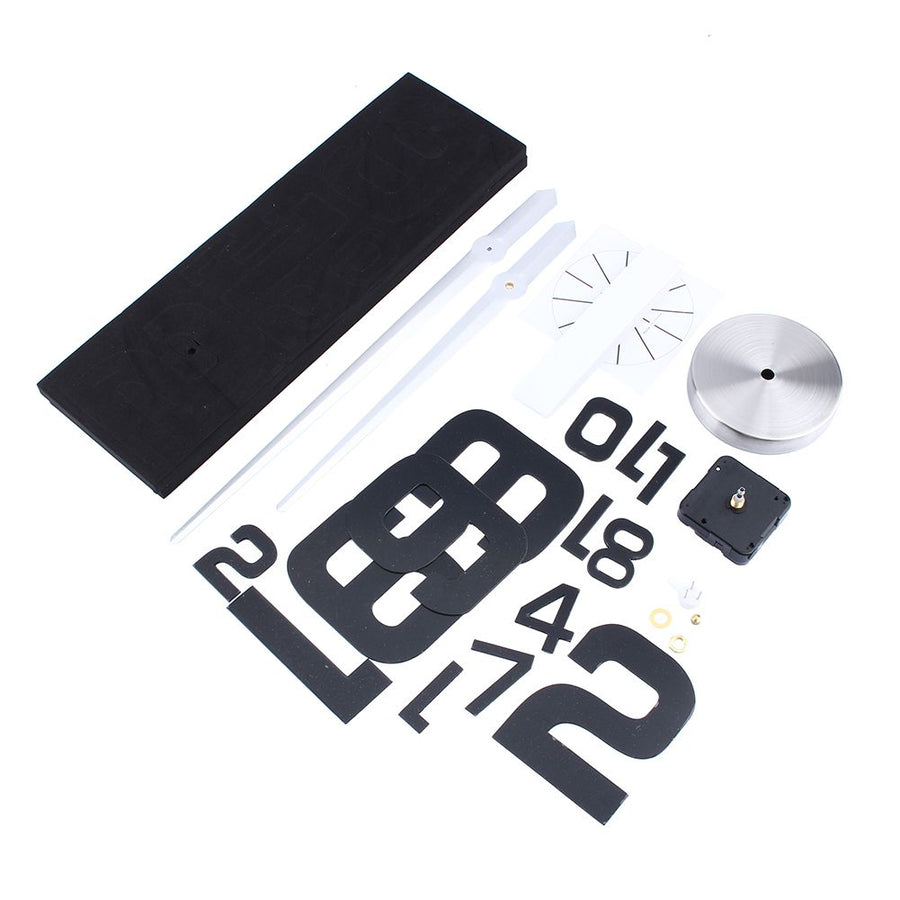 Modern DIY Large Wall Clock Kit 3D Mirror Surface Sticker for Home Office Room