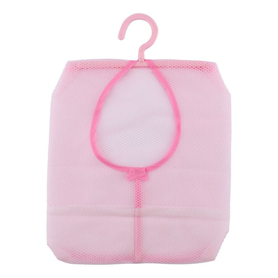 Laundry Bathroom Hanging Mesh Storage Bag Clothes Toy Net Organizer Hanger Hook