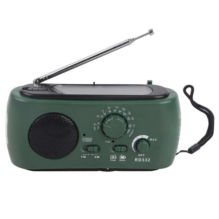 Solar Hand Crank AM/FM Radio with LED Flashlight Emergency Phone Charger