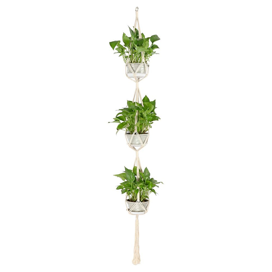 Planter Flower Pot Hanging Rope Basket for Indoor