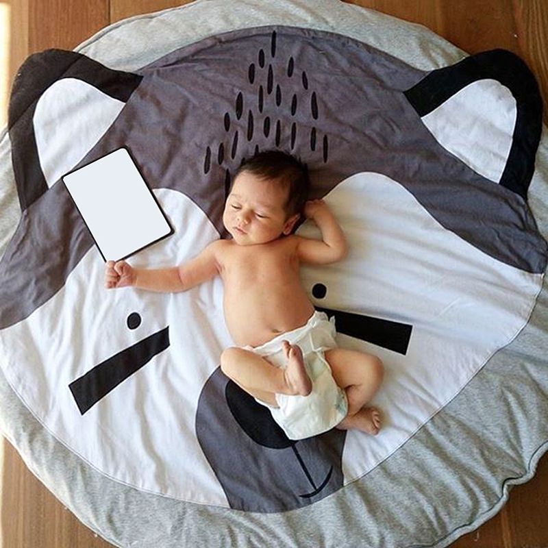 Play Mat Cute Cartoon Animals Cotton Crawling Mat for Baby Children