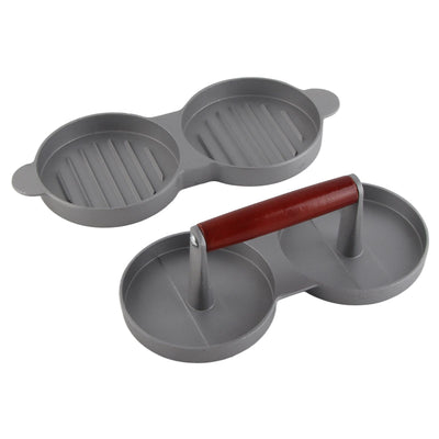 Aluminum Alloy NOn Stick Double Burger Press Mold Hamburger Meat Beef Kitchen Tools