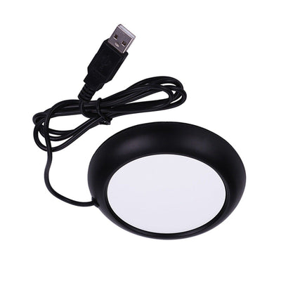 USB Wood Grain Cup Warmer Heat Beverage Mug Mat Office Tea Coffee Heater Pad Black