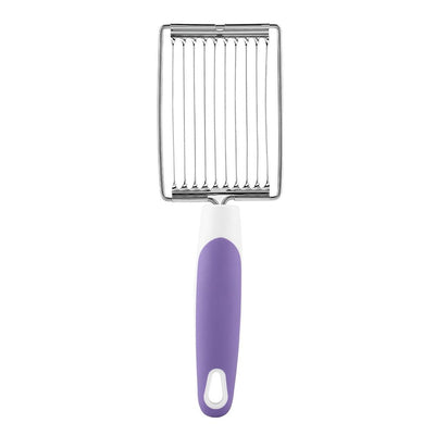 Stainless Steel Luncheon Meat Cutter Ham Fruit Tomato Kitchen Soft Food Cutting Tool (Purple)