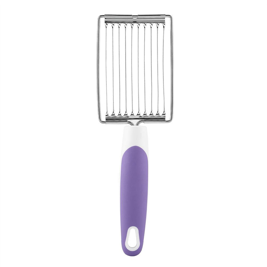 Stainless Steel Luncheon Meat Cutter Ham Fruit Tomato Kitchen Soft Food Cutting Tool (Purple)