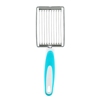 Stainless Steel Luncheon Meat Cutter Ham Fruit Tomato Kitchen Soft Food Cutting Tool (Blue)