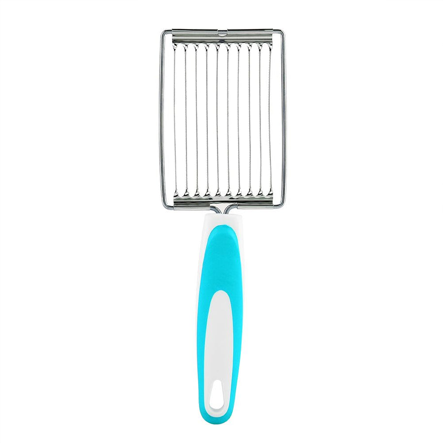 Stainless Steel Luncheon Meat Cutter Ham Fruit Tomato Kitchen Soft Food Cutting Tool (Blue)
