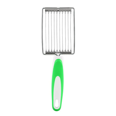 Stainless Steel Luncheon Meat Cutter Ham Fruit Tomato Kitchen Soft Food Cutting Tool (Green)