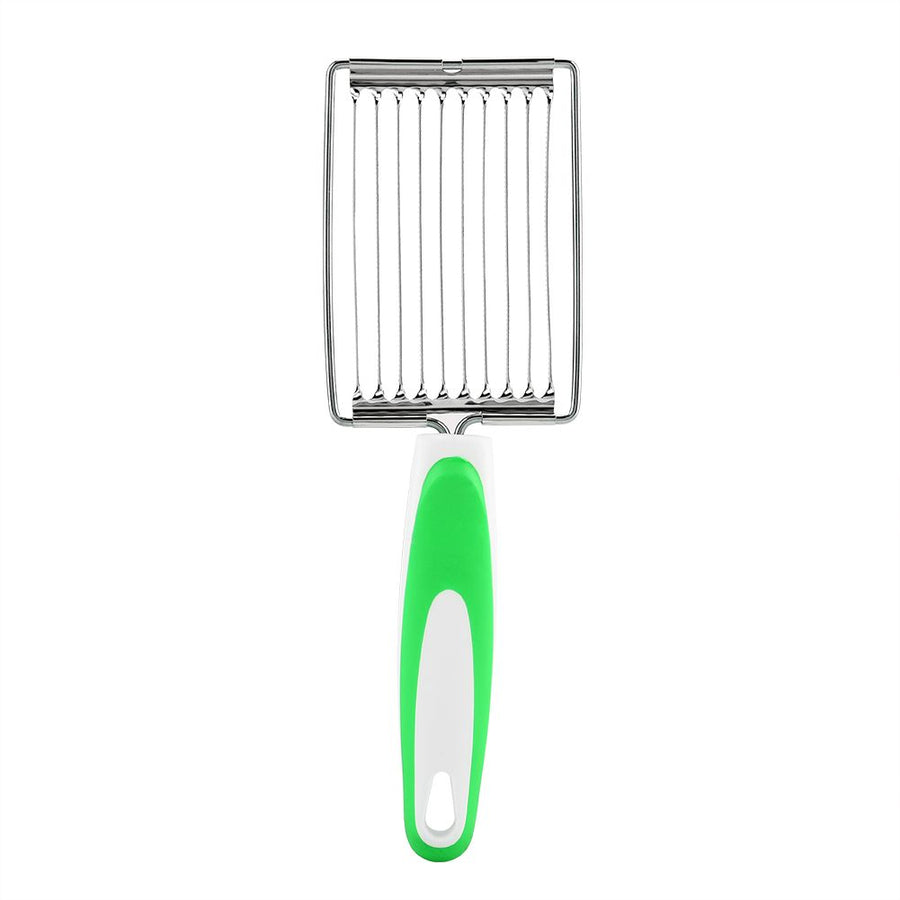 Stainless Steel Luncheon Meat Cutter Ham Fruit Tomato Kitchen Soft Food Cutting Tool (Green)