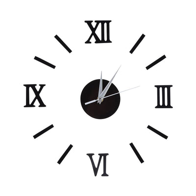 Frameless DIY Wall Clock 3D Mirror Wall Clock Mute Wall Stickers for Living Room Bedroom Home