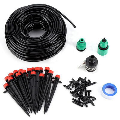 25 Meter Water Irrigation Set Ground Insertion Dropper Watering Auto System Tool Flowers Plants