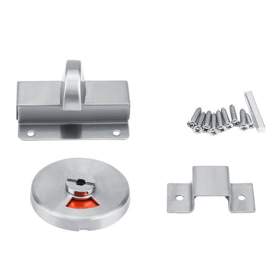 Bathroom Restroom Toilet Privacy Bolt Door Lock with Vacant Engaged Indicator and Screw Fitting