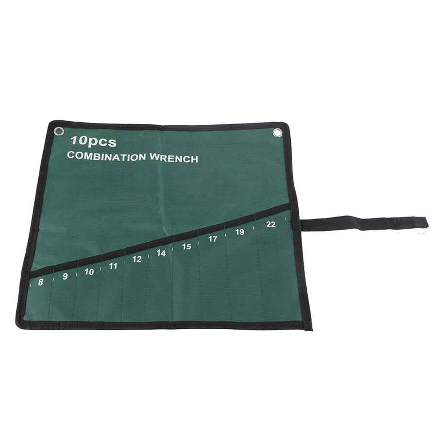 Multi Pocket Canvas Roll Up Tools Storage Bag Spanner Plier Wrench Holder Organizer(10 Pockets)