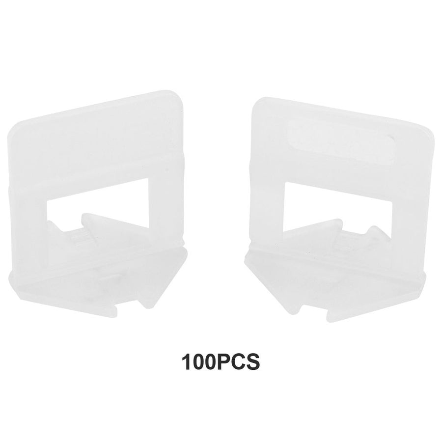 100pcs/Set Plastic Disposable Floor Wall Ceramic Tile Leveling Clips Spacers Tiling Tool(1.5mm)