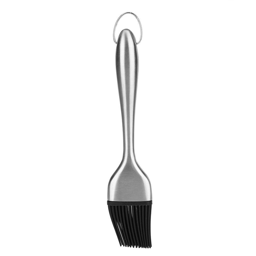 Stainless Steel Handle Silicone Head Basting Barbecue Oil Brush BBQ Roasting Tool (20cm)