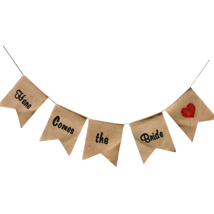 5pcs Set Fashionable Cloth Forked Tail shaped Banner for Party Decoration